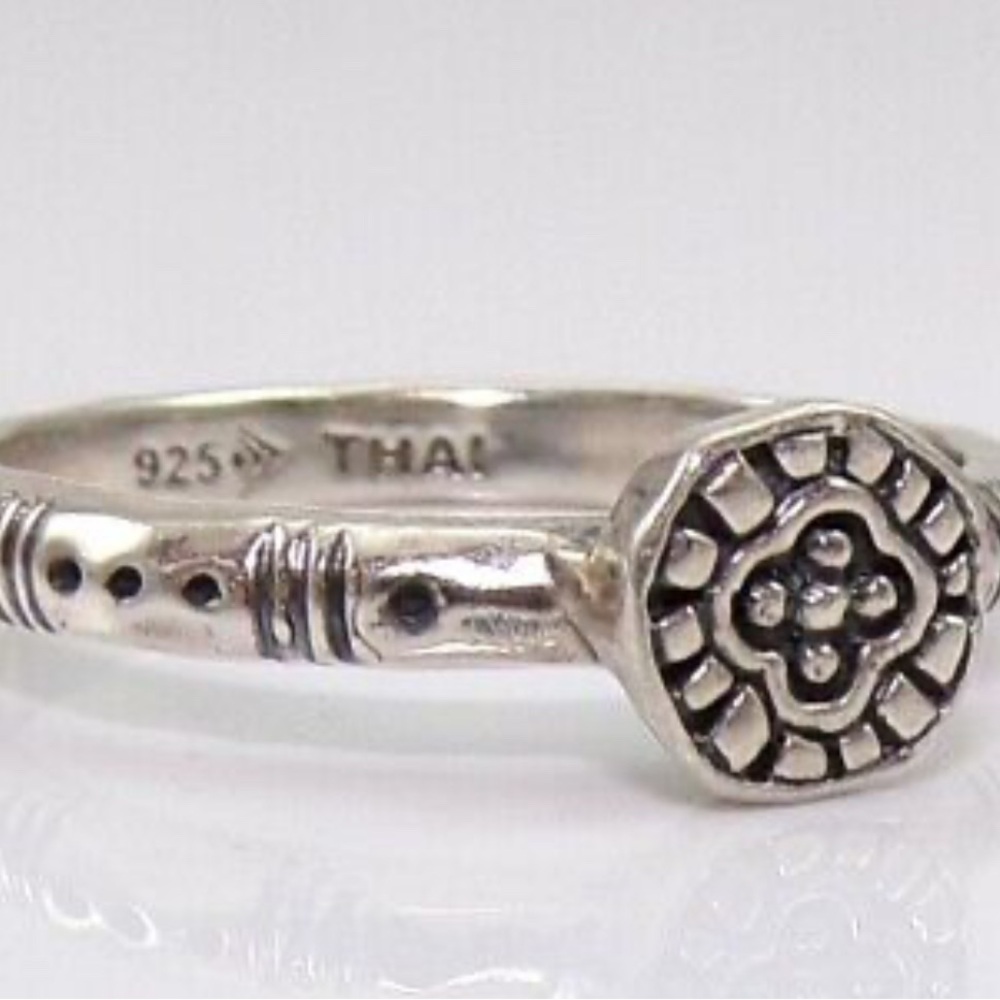 Silpada 925 Belle Fleur Stacking Ring R2466 size 7